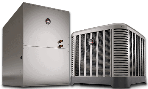This is an image of the Ruud Achiever series air conditioner and it's air handler